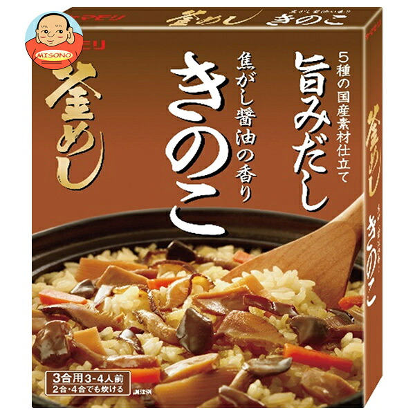 ヤマモリ 焦がし醤油の香り きのこ 釜めしの素 195g×5箱入