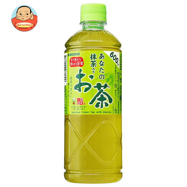 サンガリア あなたの抹茶入りお茶 600mlペットボトル×24本入