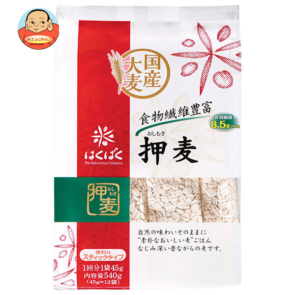 はくばく 押麦 スタンドパック 540g(45g×12袋)×6袋入