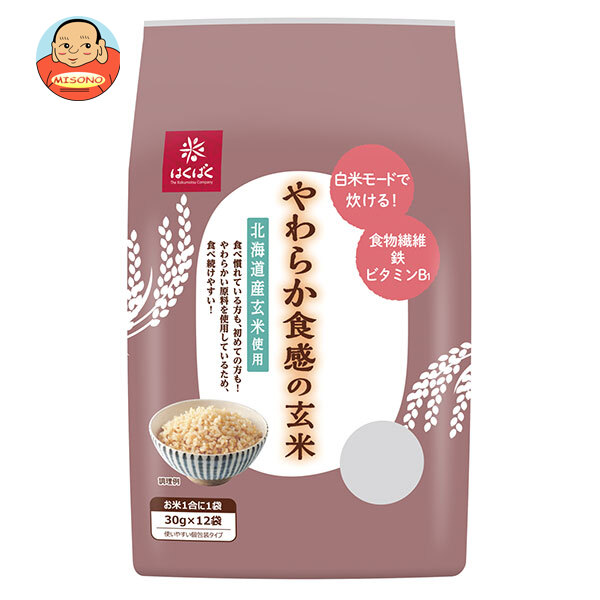 はくばく やわらか食感の玄米 (30g×12袋)×6袋入