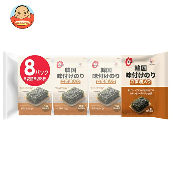 大象ジャパン OFood 韓国 味付 のり 8切 8枚 (4g×8)×12個入
