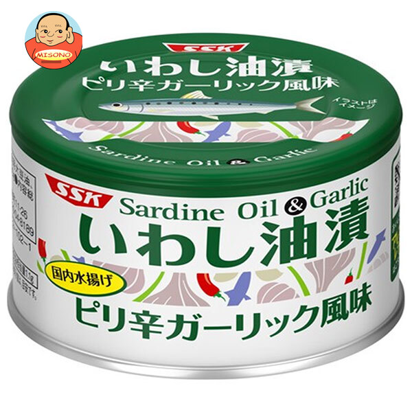 SSK いわし油漬 ピリ辛ガーリック風味 150g缶×24個入