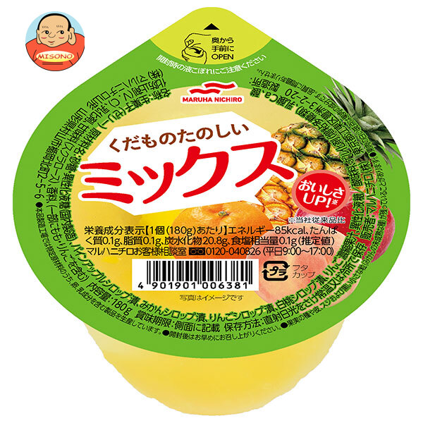 マルハニチロ くだものたのしい ミックス 180g×24(6×4)個入