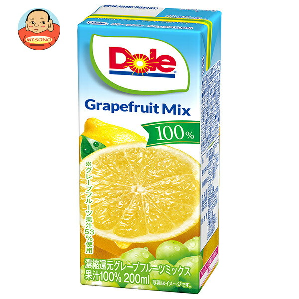 雪印メグミルク Dole(ドール) グレープフルーツミックス100% 200ml紙パック×18本入