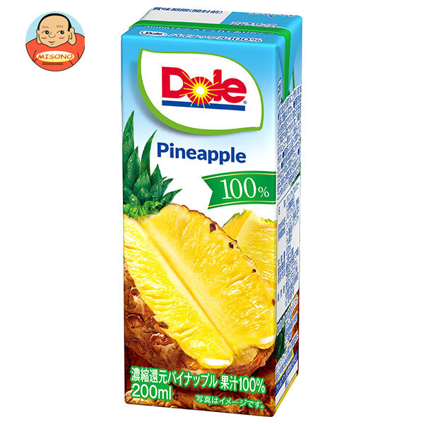 雪印メグミルク Dole(ドール) パイナップル 100% 200ml紙パック×18本入