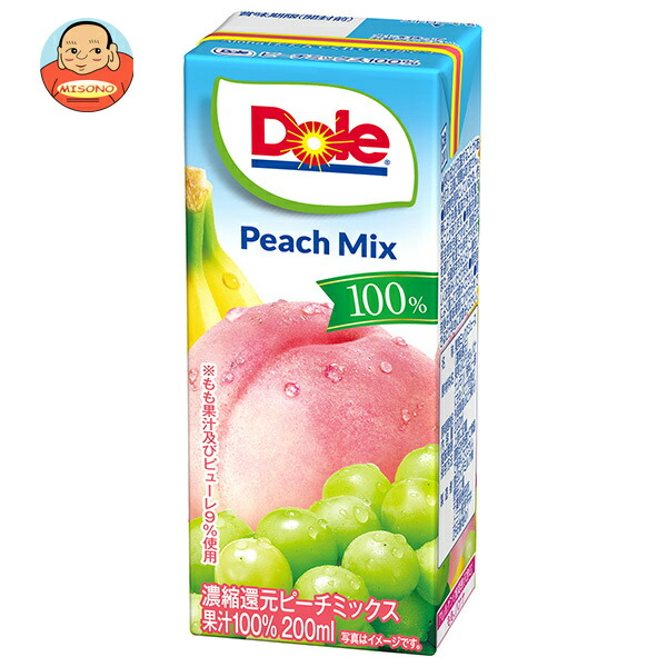 雪印メグミルク Dole(ドール) ピーチミックス 100% 200ml紙パック×18本入