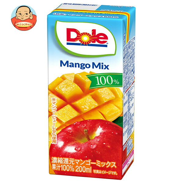 雪印メグミルク Dole(ドール) マンゴーミックス 100% 200ml紙パック×18本入