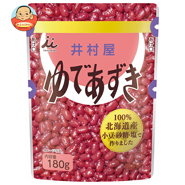 井村屋 北海道 パウチ ゆであずき 180gパウチ×20(10×2)袋入