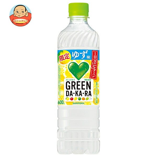 サントリー GREEN DA KA RA グリーン ダカラ 冬限定 ゆず味 600mlペットボトル×24本入