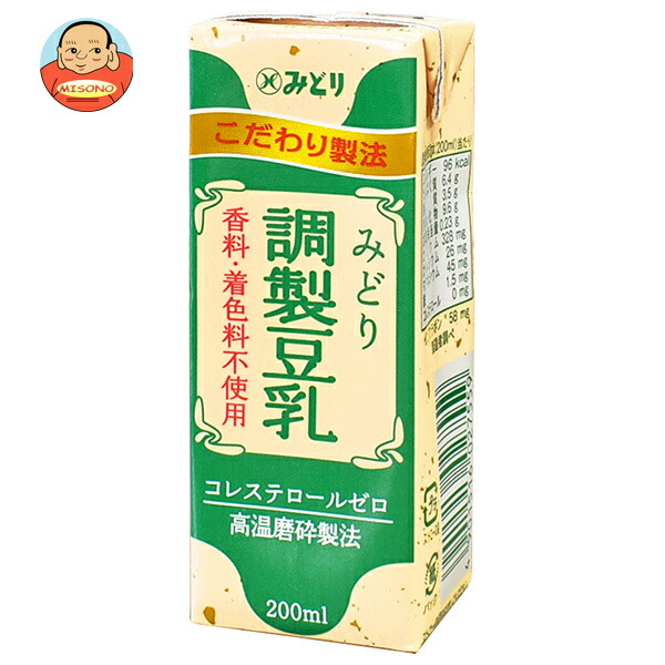 九州乳業 みどり 調製豆乳 200ml紙パック×24本入｜ 送料別
