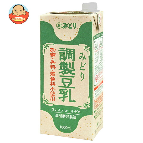 SALE 九州乳業 みどり豆乳 成分無調整豆乳 1L紙パック×24本 [6本