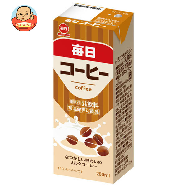 毎日牛乳 毎日コーヒー 200ml紙パック×24本入｜ 送料別