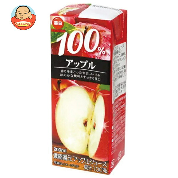 毎日牛乳 毎日 100%アップル 200ml紙パック×24本入