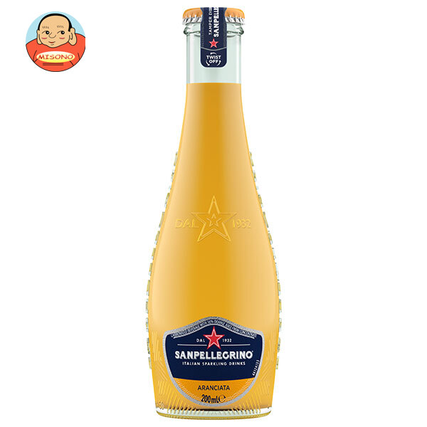 日仏貿易 サンペレグリノ イタリアンスパークリングドリンク アランチャータ(オレンジ) 200ml瓶×24本入