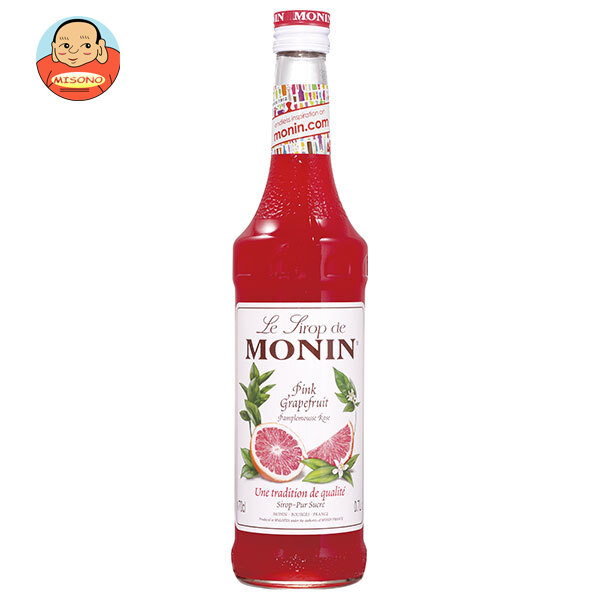 日仏貿易 モナン ピンクグレープフルーツ シロップ 700ml瓶×6本入