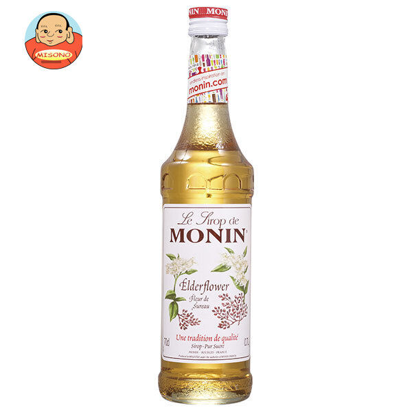 日仏貿易 モナン エルダーフラワー シロップ 700ml瓶×6本入