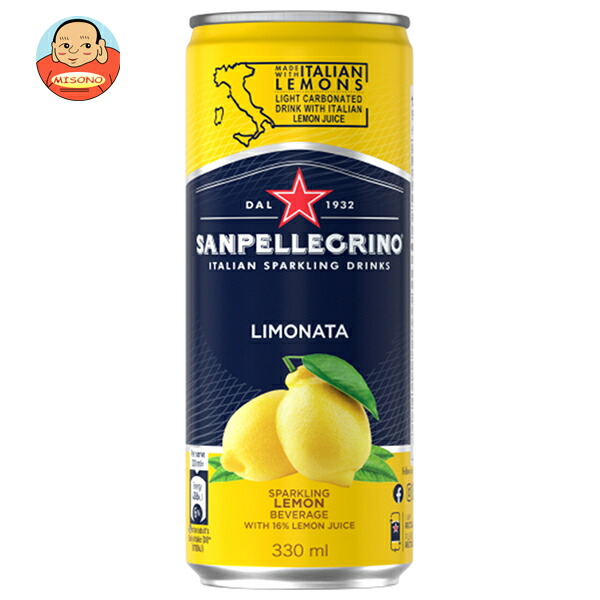 日仏貿易 サンペレグリノ リモナータ (レモン) 330ml缶×24本入