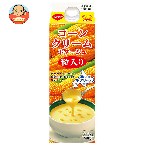 スジャータ コーンクリームポタージュ 粒入り 900g紙パック×6本