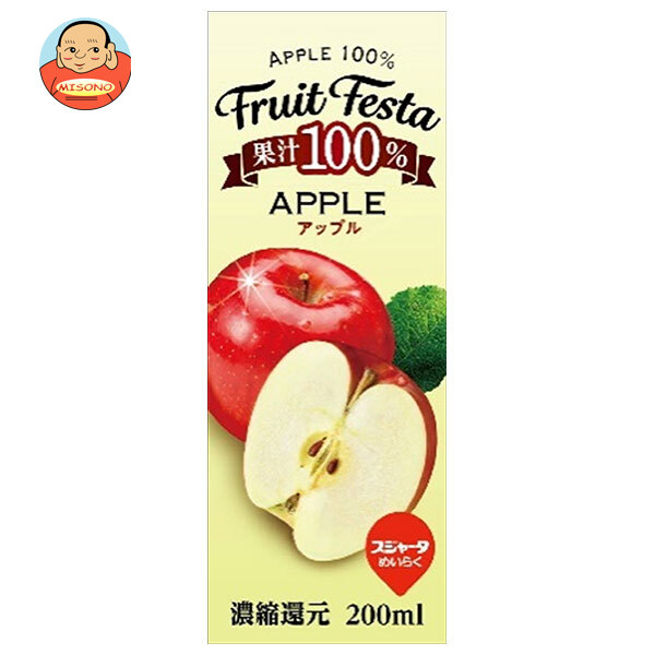 スジャータ フルーツフェスタ アップル 200ml紙パック×24本入