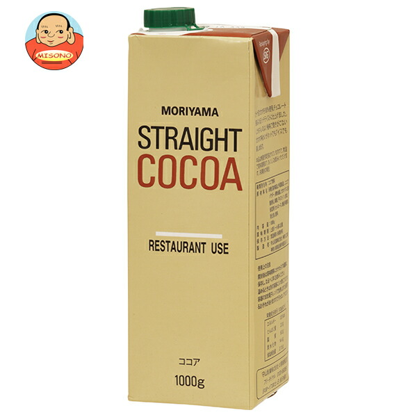 守山乳業 MORIYAMA ストレートココア(口栓付) 1000g紙パック×6本入