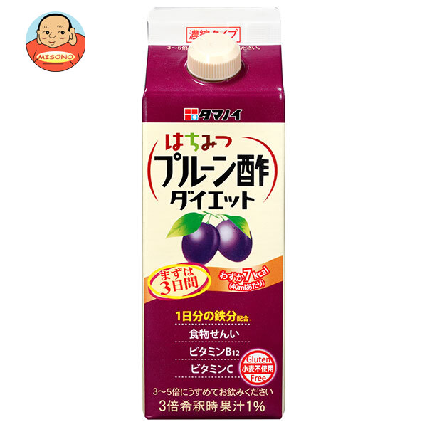 タマノイ酢 はちみつプルーン酢ダイエット 濃縮タイプ 500ml紙パック×12本入