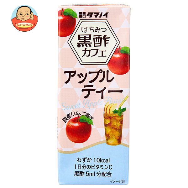 タマノイ酢 はちみつ黒酢カフェ アップルティー 200ml紙パック×24本入