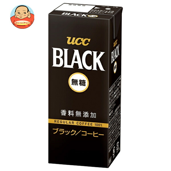 UCC BLACK(ブラック)無糖 200ml紙パック×24本入