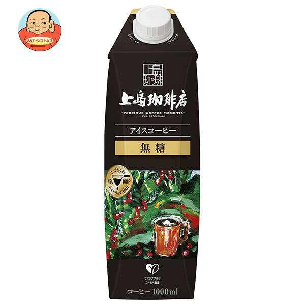 UCC 上島珈琲店 アイスコーヒー 無糖 1000ml紙パック×12本入