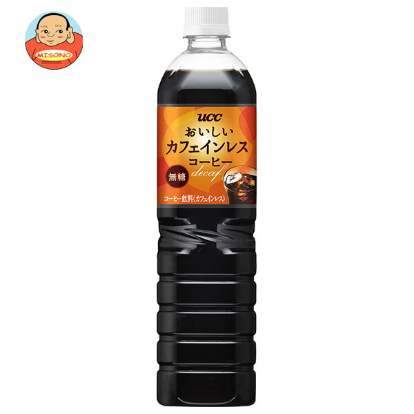 UCC おいしいカフェインレスコーヒー 無糖 900mlペットボトル×12本入