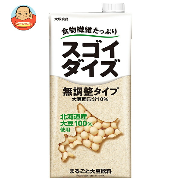 大塚食品 スゴイダイズ 無調整タイプ 1000ml紙パック×6本入