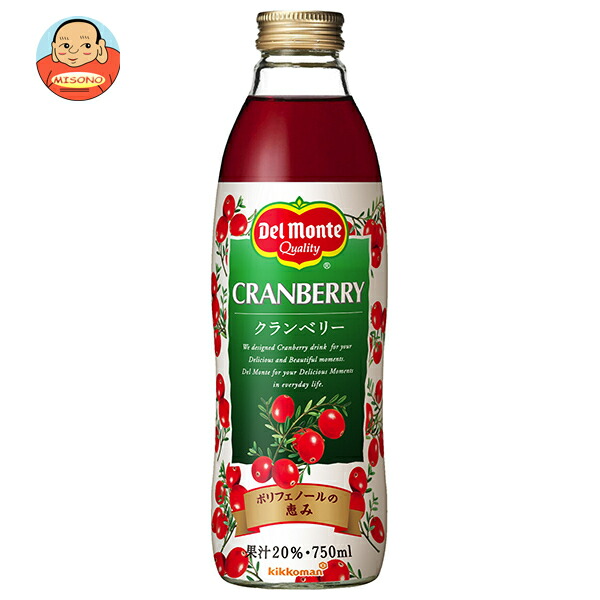 デルモンテ クランベリー 750ml瓶×6本入