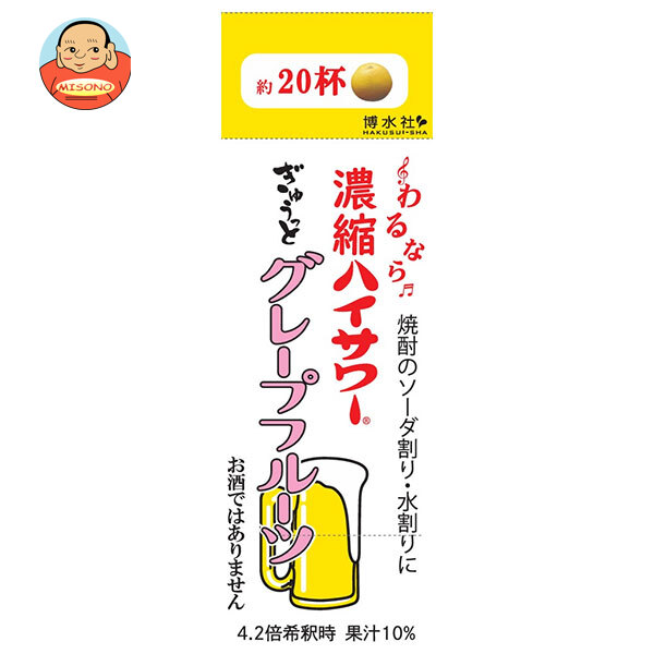 博水社 濃縮ハイサワー ぎゅうっとグレープフルーツ 500ml紙パック×12本入