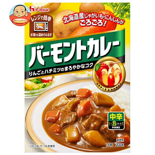 ハウス食品 バーモントカレー 中辛 200g×30個入