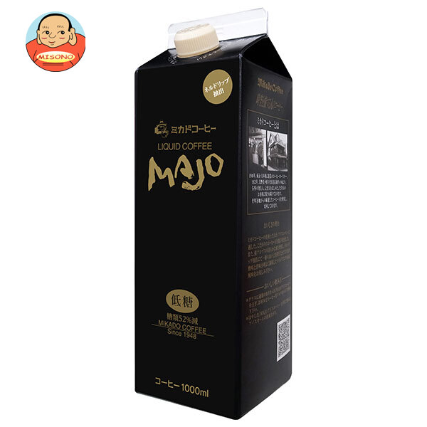 ミカド珈琲 リキッドコーヒー 低糖 1L紙パック×6本入