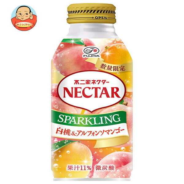 不二家 ネクタースパークリング 白桃&アルフォンソマンゴー 380mlボトル缶×24本入