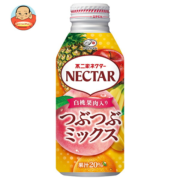 不二家 ネクター つぶつぶミックス 380gボトル缶×24本入
