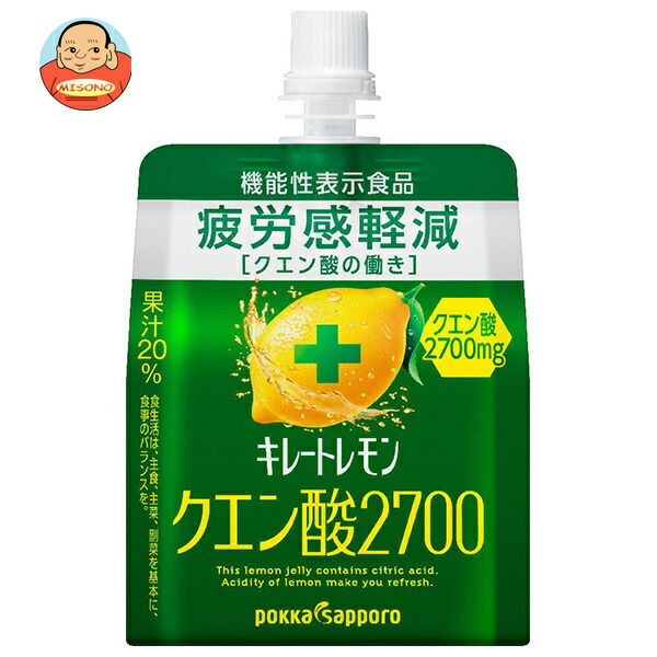 ポッカサッポロ キレートレモン クエン酸2700ゼリー【機能性表示食品】 165gパウチ×30本入