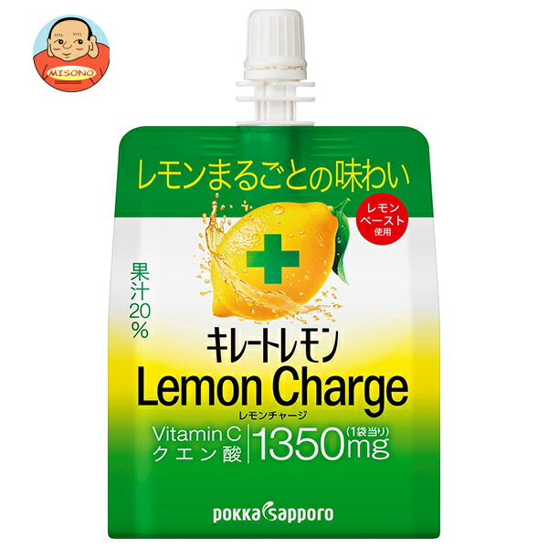 ポッカサッポロ キレートレモン レモンチャージゼリー 165gパウチ×30本入