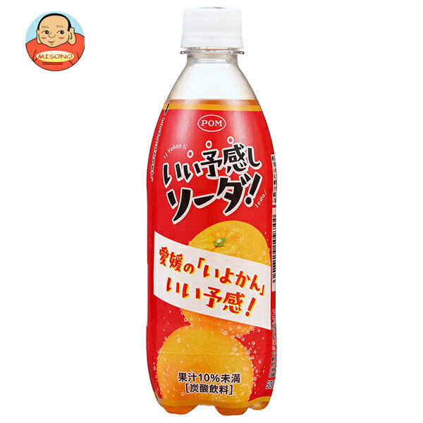 えひめ飲料 POM(ぽん) いい予感しソーダ 500mlペットボトル×24本入