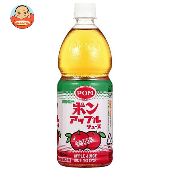 えひめ飲料 POM(ポン) アップルジュース 100% 800mlペットボトル×6本入
