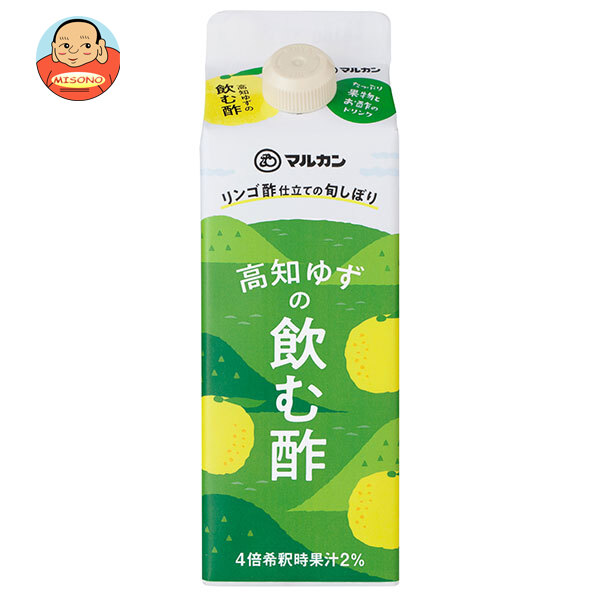 マルカン酢 リンゴ酢仕立ての旬しぼり 高知ゆず 500ml紙パック×12本入