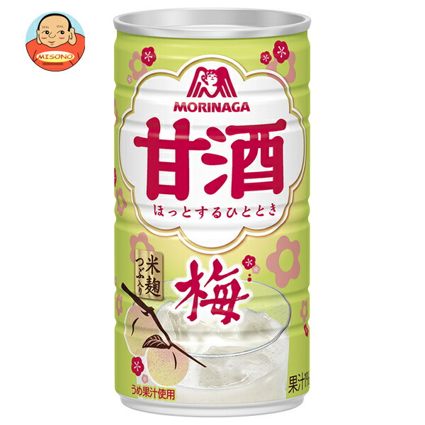 森永製菓 甘酒 梅 185g缶×30本入