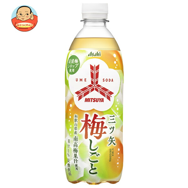 アサヒ飲料 三ツ矢 梅しごと 500mlペットボトル×24本入