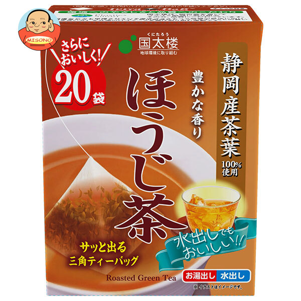 国太楼 豊かな香りほうじ茶三角ティーバッグ 40g(20p)×12個入