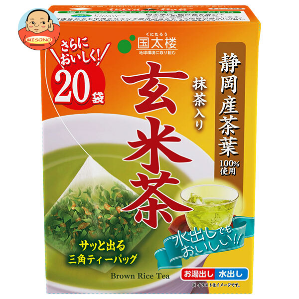 国太楼 こうばしい香り玄米茶三角ティーバッグ 20P 40g(20p)×12個入