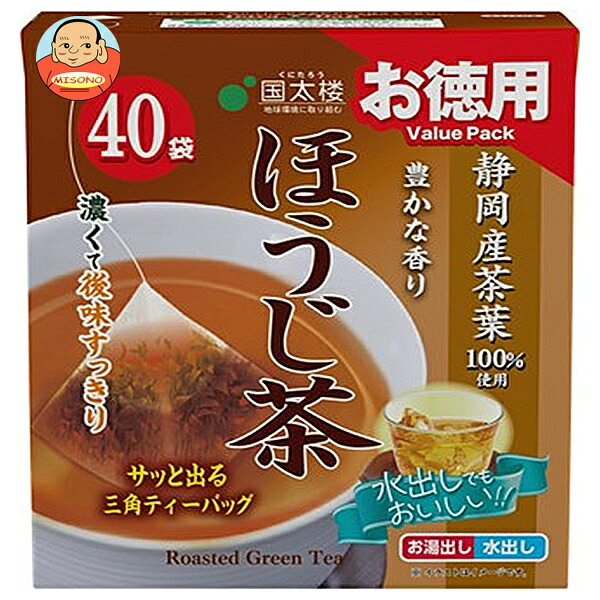 国太楼 お徳用 豊かな香りほうじ茶三角ティーバッグ 72g(40P)×6袋入