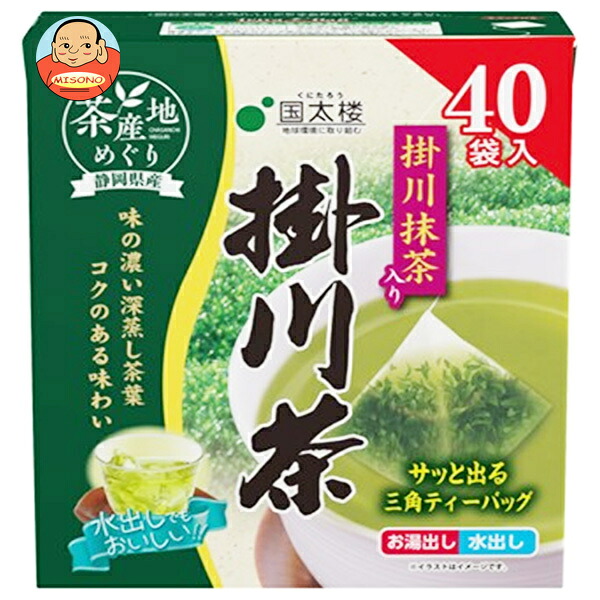 国太楼 茶産地めぐり 掛川抹茶入り 掛川茶 三角ティーバッグ 72g(40P)×6袋入