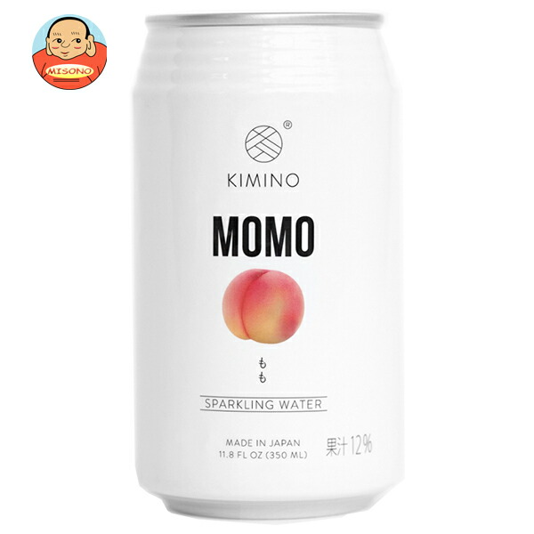 KIMINO DRINKS ももスパークリングウォーター 350ml缶×24本入