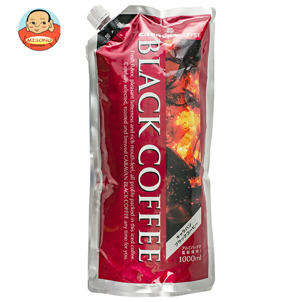 キャラバンコーヒー ブラックコーヒー 加糖 1L×6本入