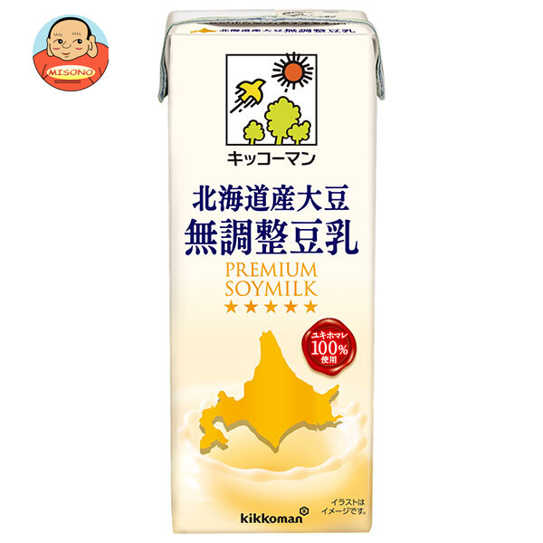 キッコーマン 北海道産大豆 無調整豆乳 200ml紙パック×18本入